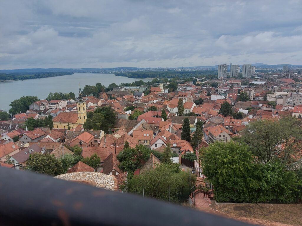 A view from Gardoš Tower, in Zemun