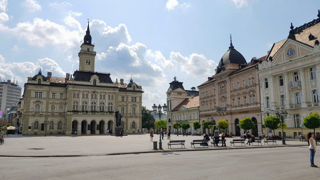 The main square of Novi Sad, one of the best cities in Serbia