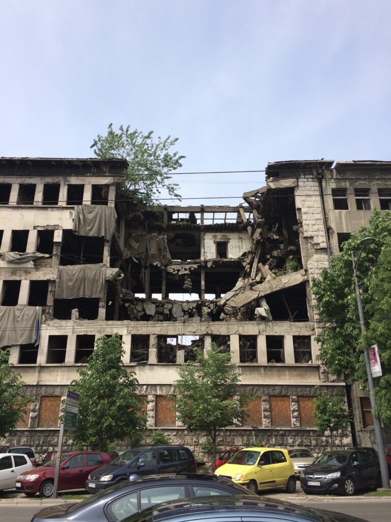 Some bombed buildings in Belgrade